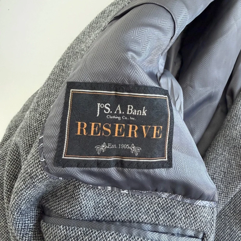 Jos. A. Bank Reserve Seattle SV Wool Cashmere Jacket Men's 48R Gray